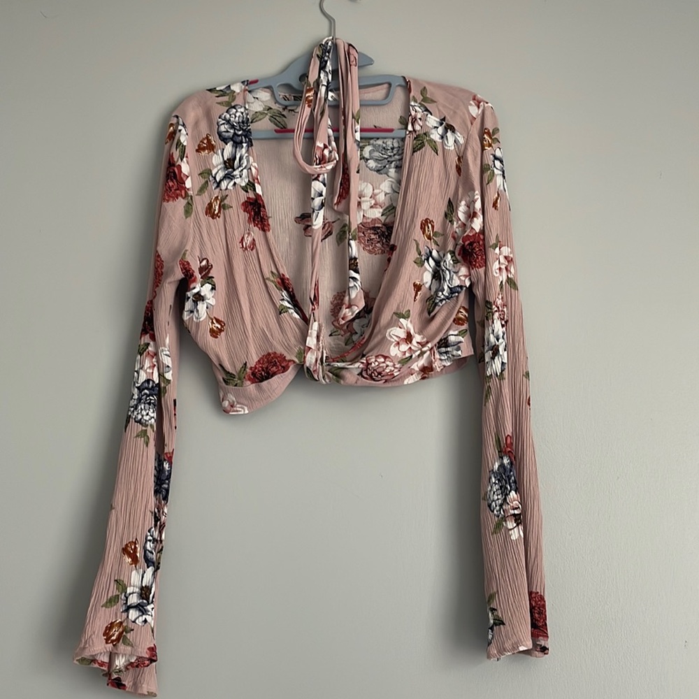 Floral tie top